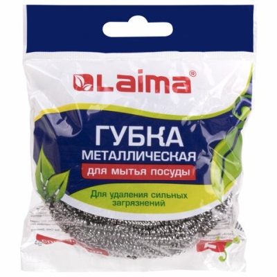 Губка (мочалка) металлическая, спиральная, 50 г, БОЛЬШАЯ